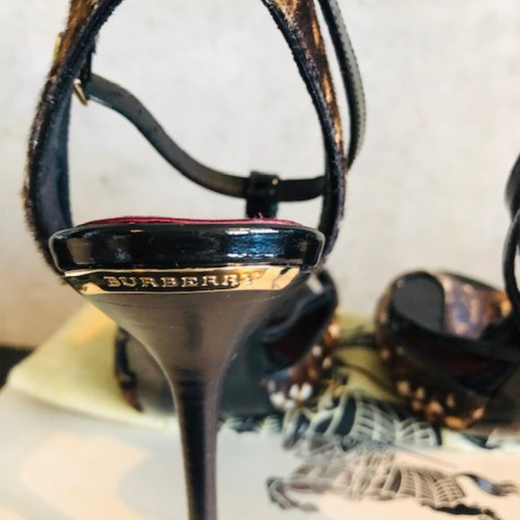 BRAND NEW BURBERRY TIGER PRINT PLATFORM SANDAL - Picture 4 of 8
